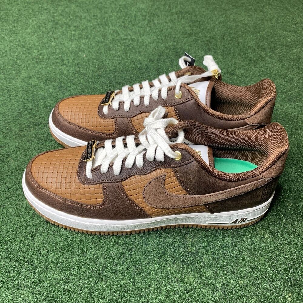 Sz 10.5 Nike Air Force 1 Low '07 LV8 Jersey Made It Brown White IM6644-259 Men's